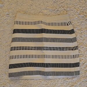 Striped Beige and Black Women's Skirt